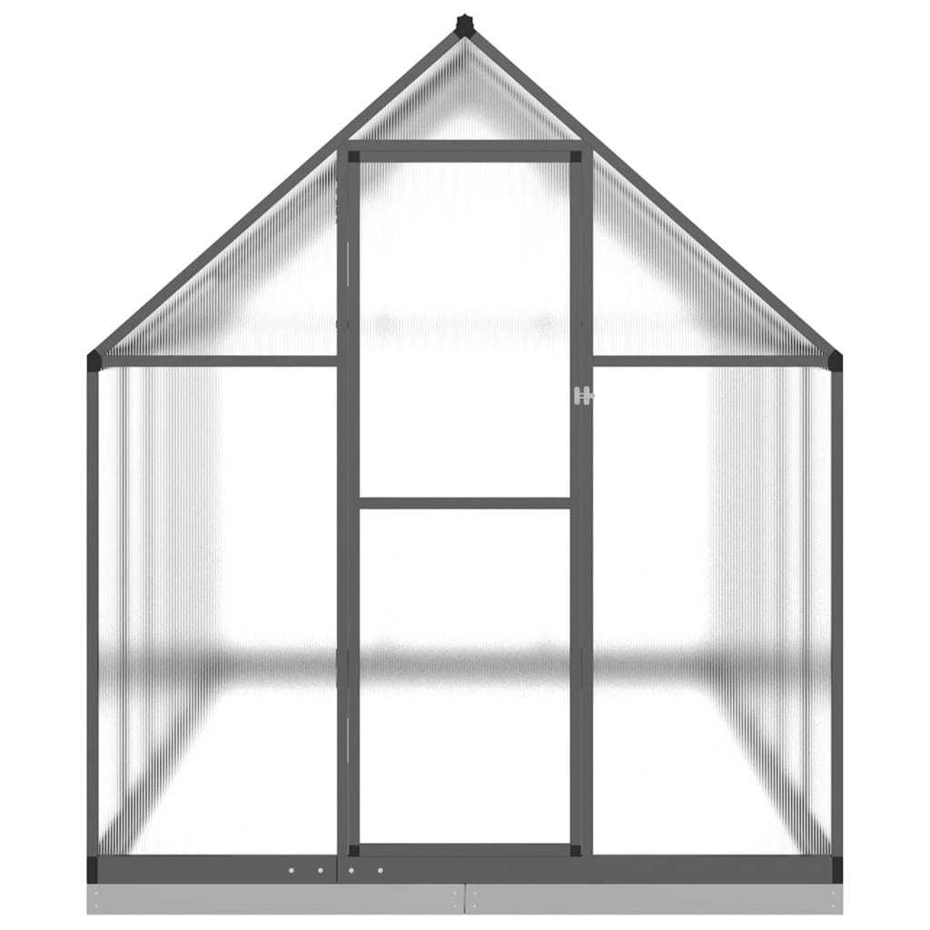 VidaXL Serre de jardin avec cadre de base 334x169x202 cm aluminium couleur anthracite