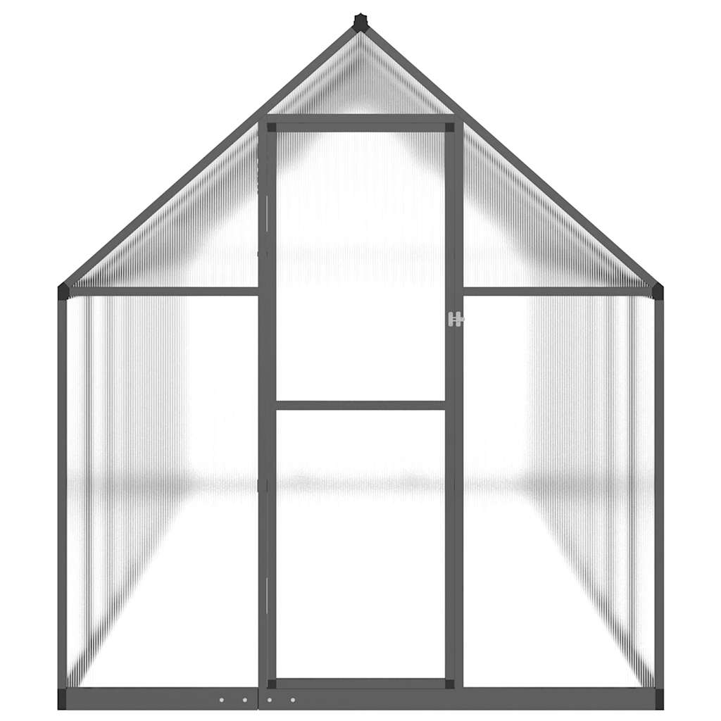 VidaXL Serre de jardin avec cadre de base 445x169x195 cm aluminium couleur anthracite