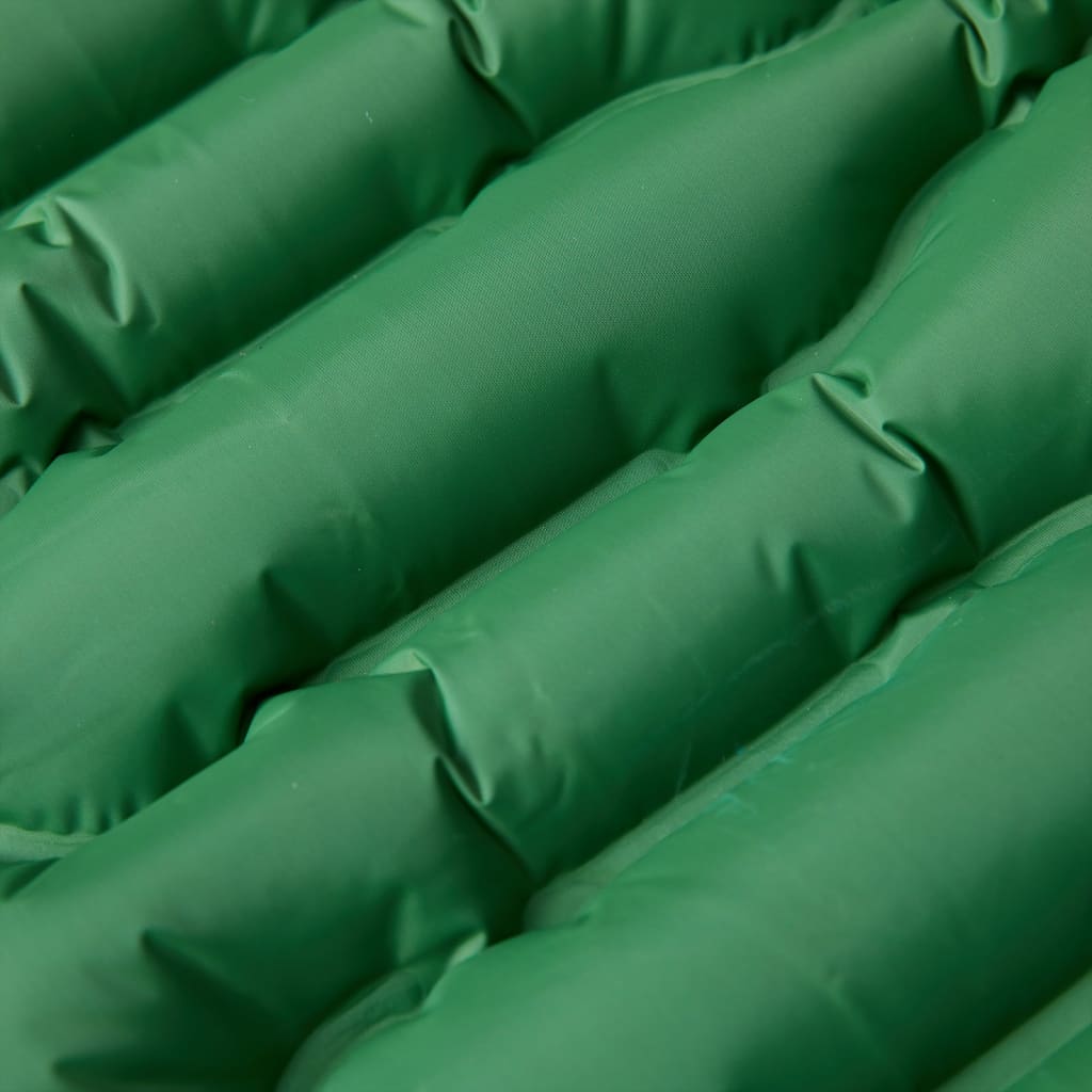 Vidaxl matelas de camping avec oreiller autogonflant 1 personne vert