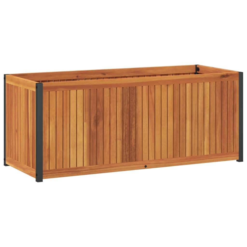 Jardinière Vidaxx 110x45x44 cm bois d'acacia massif et acier