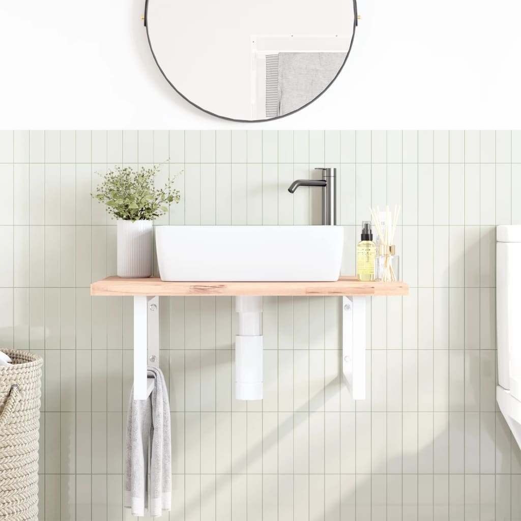 Vidaxx supports muraux pour évier 2 pcs rectangulaire en acier blanc