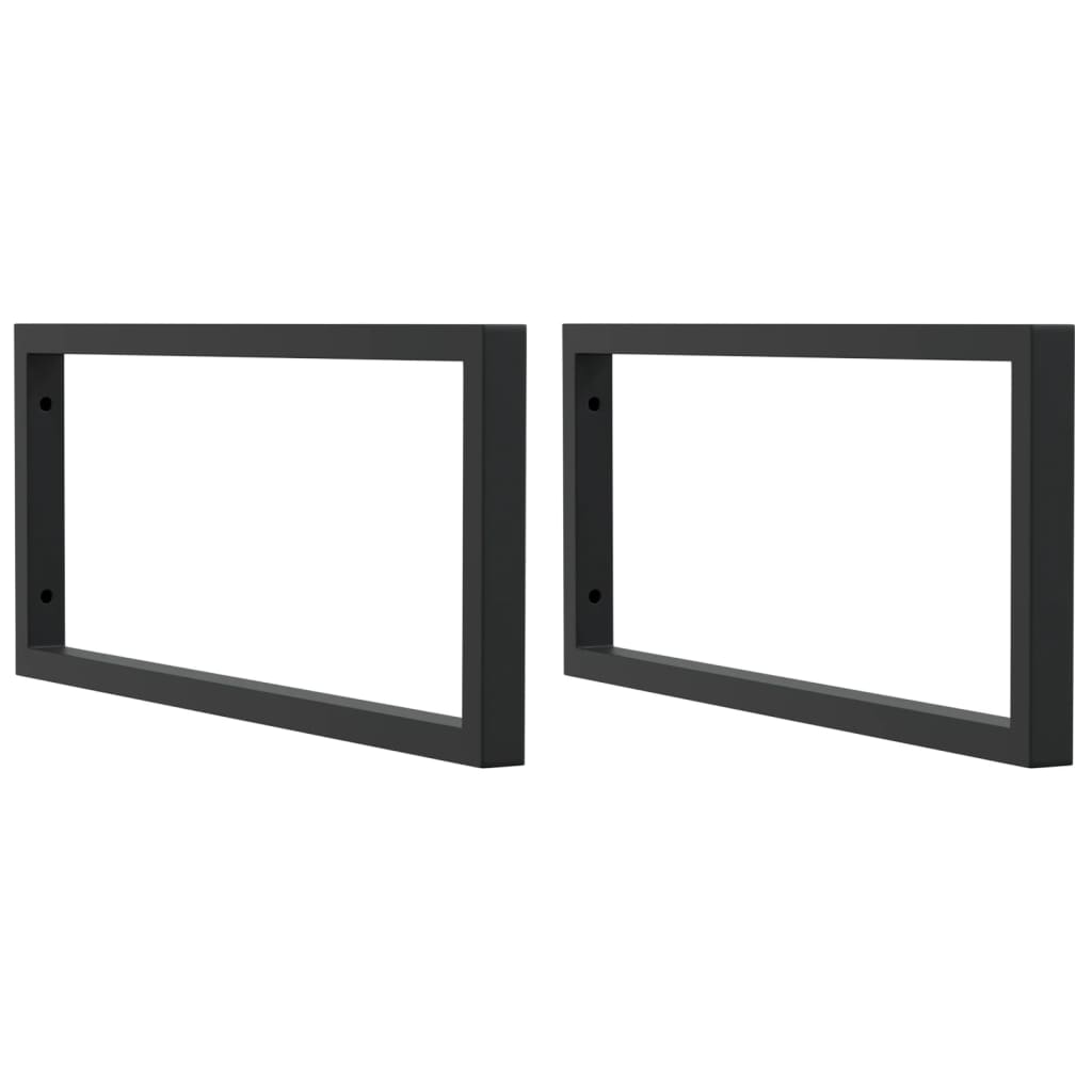 VidaXL supports muraux pour évier 2 pcs rectangulaire en acier noir