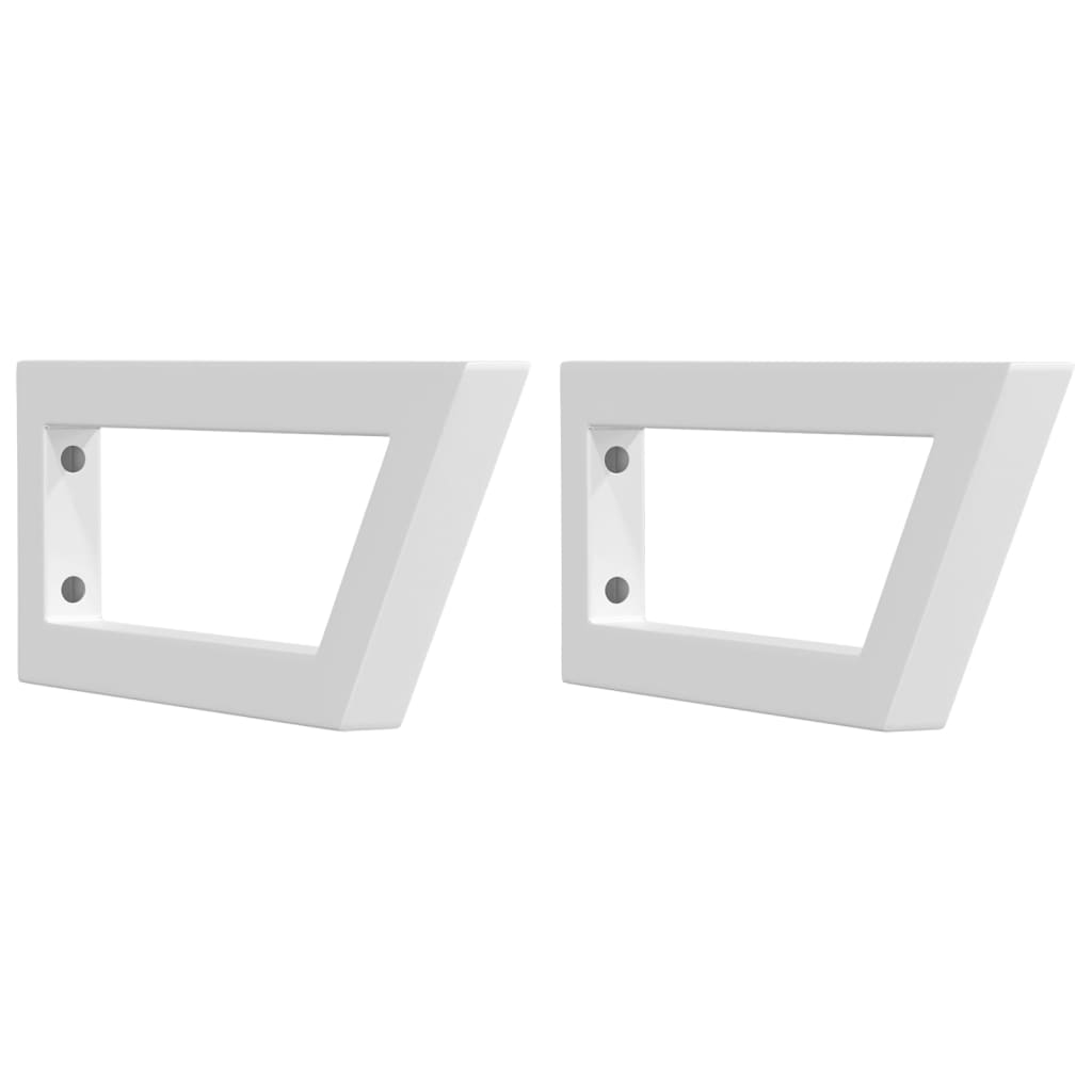 Vidaxx supports muraux pour évier 2 pcs trapèze acier blanc
