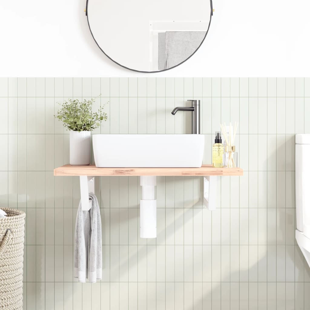 Vidaxx supports muraux pour évier 2 pcs trapèze acier blanc