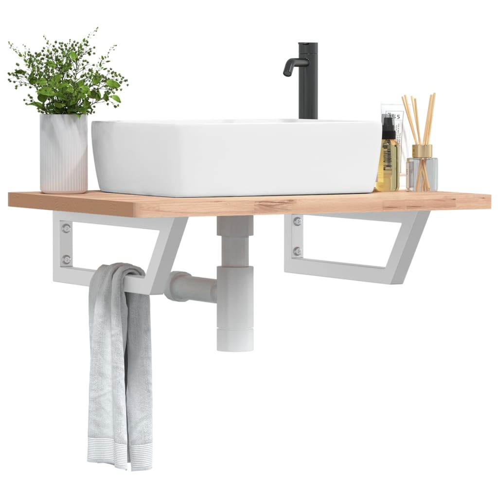 Vidaxx supports muraux pour évier 2 pcs trapèze acier blanc
