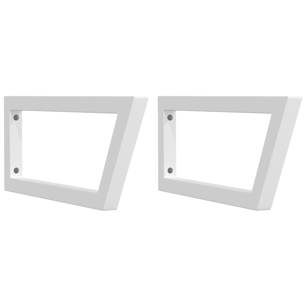 Vidaxx supports muraux pour évier 2 pcs trapèze acier blanc