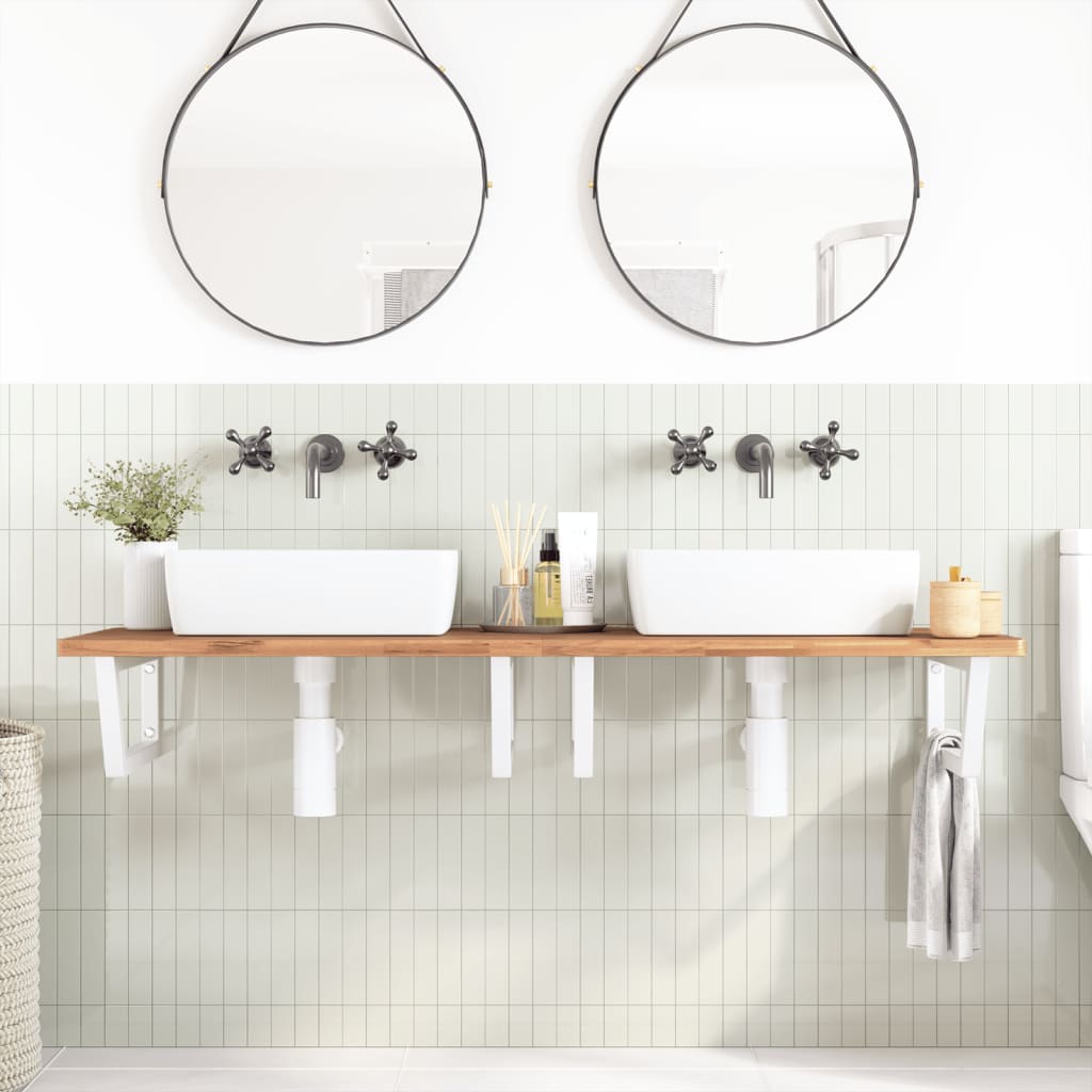 Vidaxx supports muraux pour évier 2 pcs trapèze acier blanc