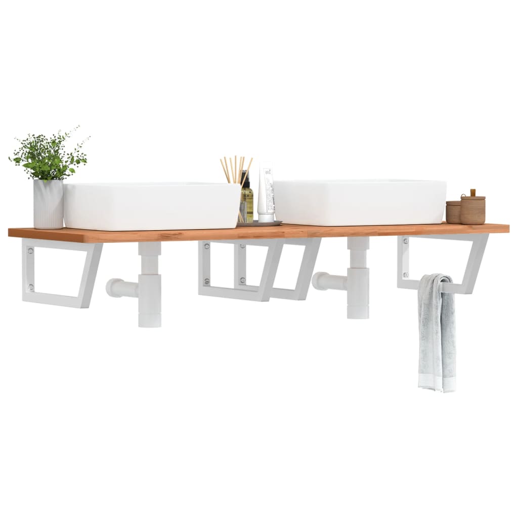 Vidaxx supports muraux pour évier 2 pcs trapèze acier blanc