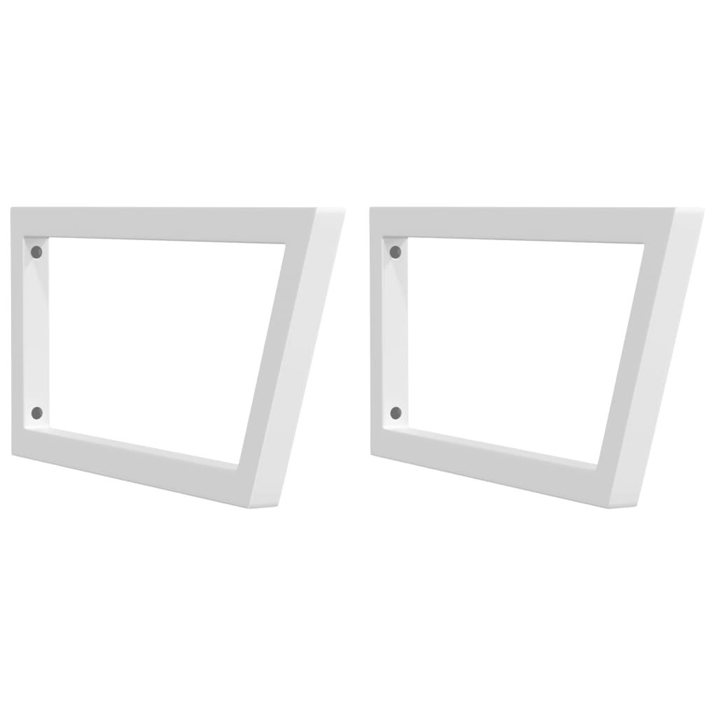 Vidaxx supports muraux pour évier 2 pcs trapèze acier blanc