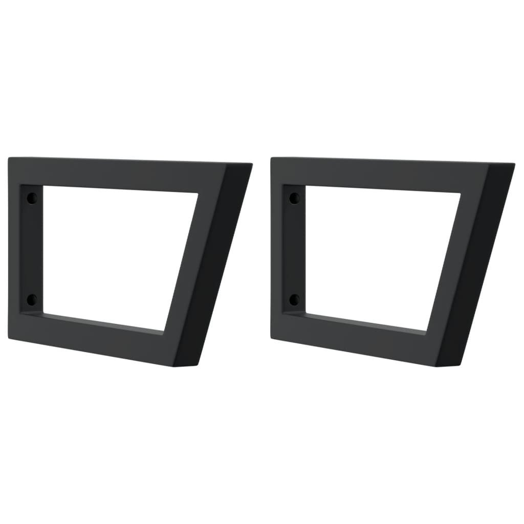 Vidaxx supports muraux pour évier 2 pcs trapèze acier noir