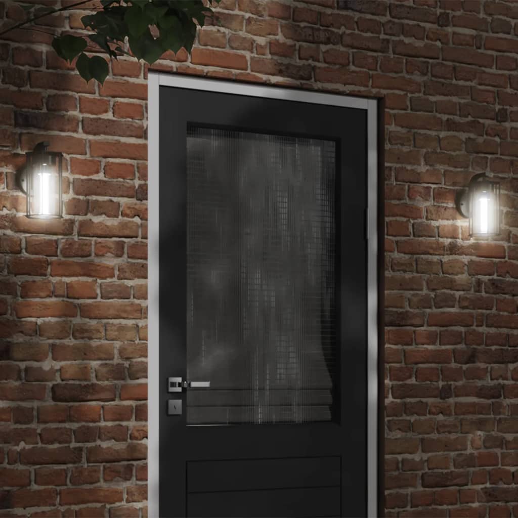 Vidaxx appliques d'extérieur 2 pcs acier inoxydable noir