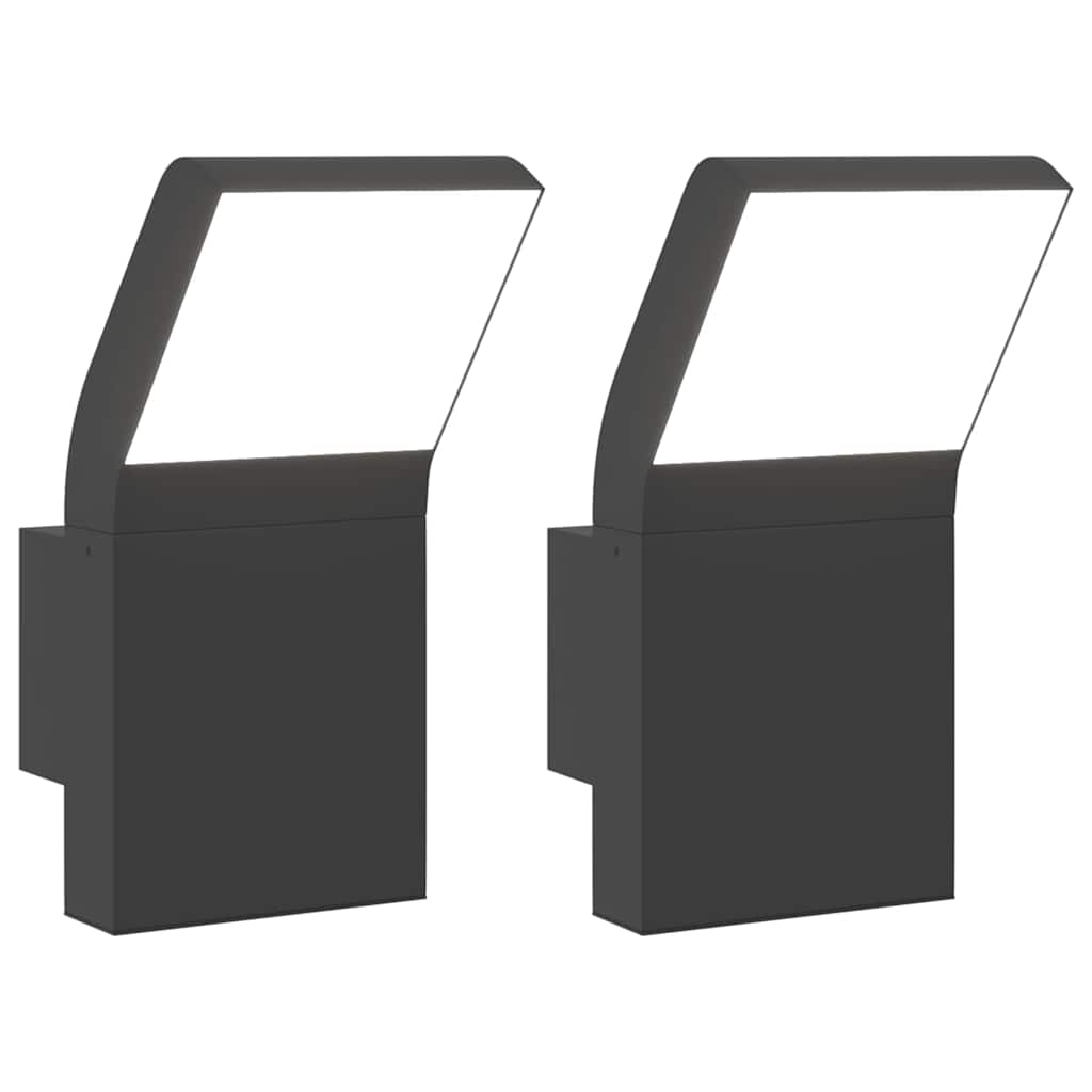 VidaXL appliques d'extérieur 2 pcs LED fonte d'aluminium noir