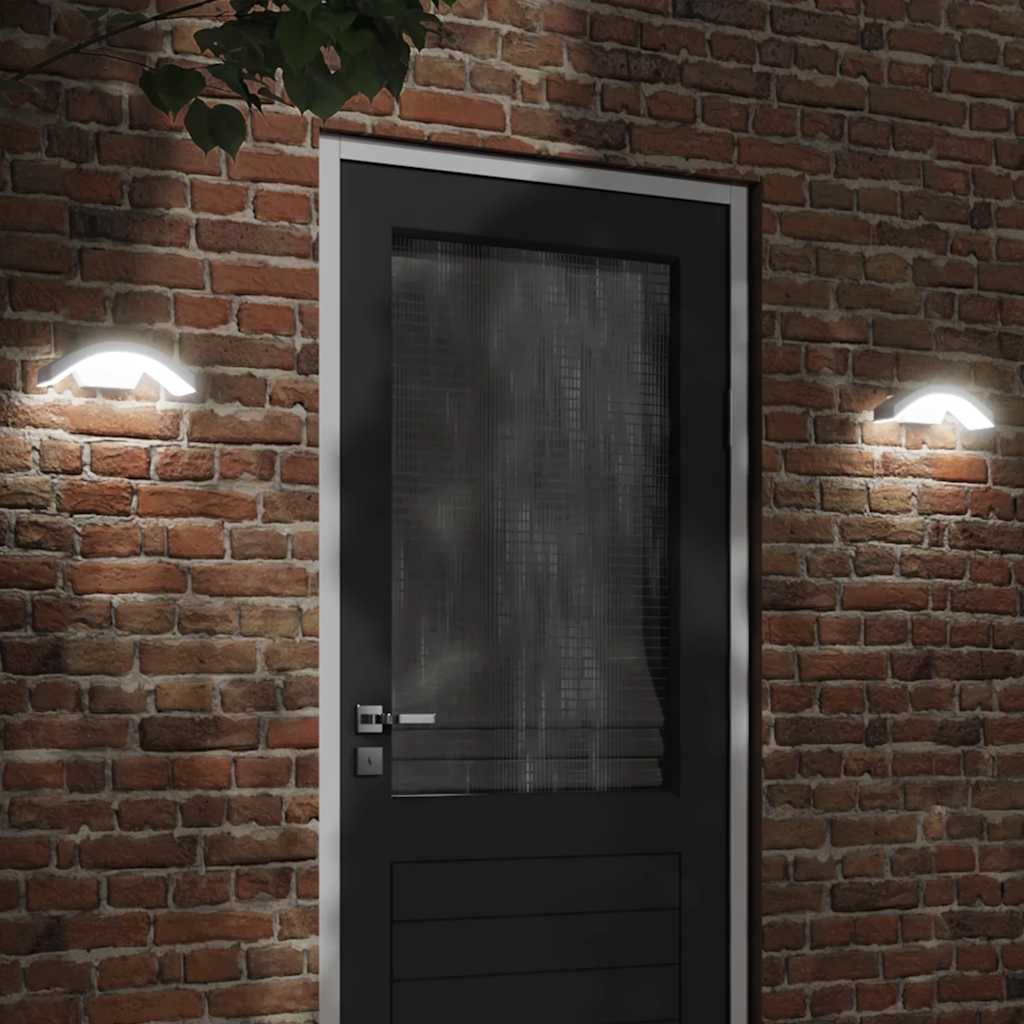 VidaXL appliques d'extérieur 2 pcs LED fonte d'aluminium blanc