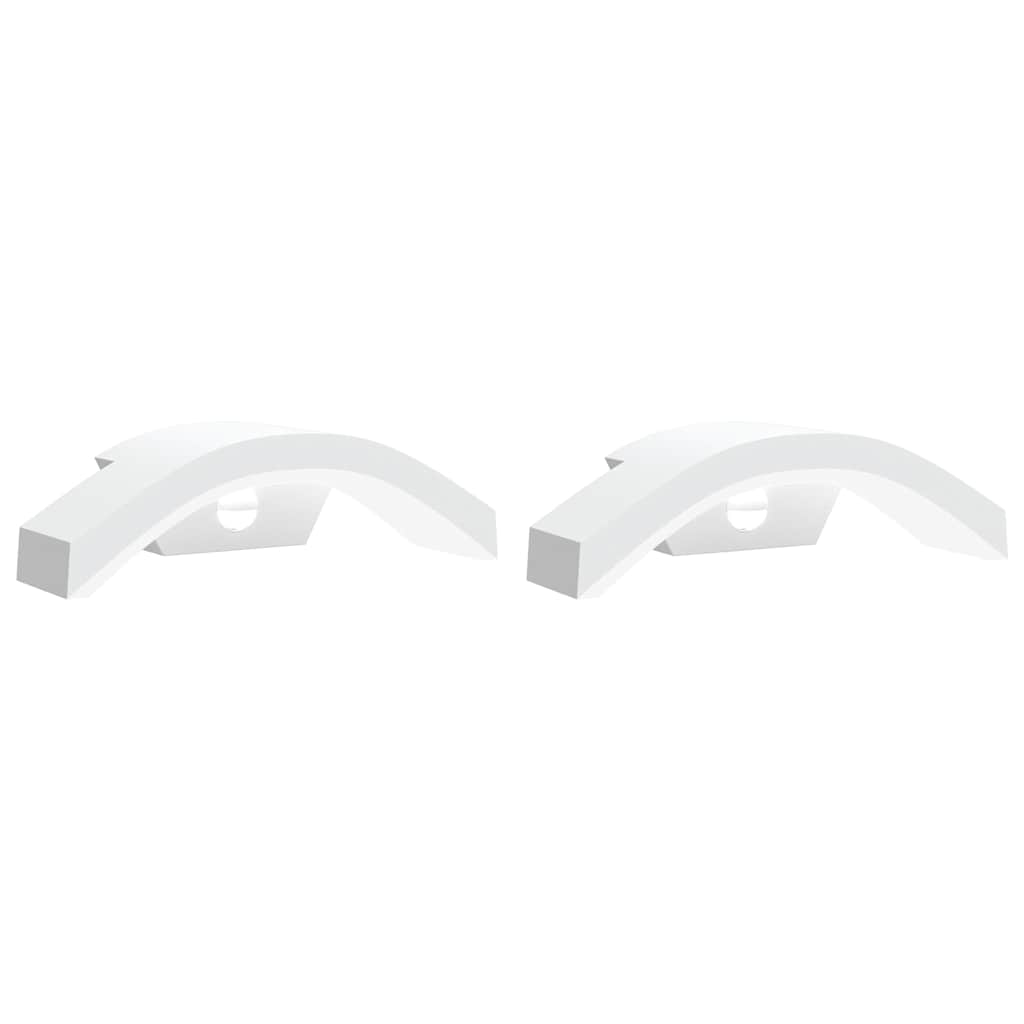 Vidaxx appliques d'extérieur 2 pcs LED avec capteurs fonte d'aluminium blanc