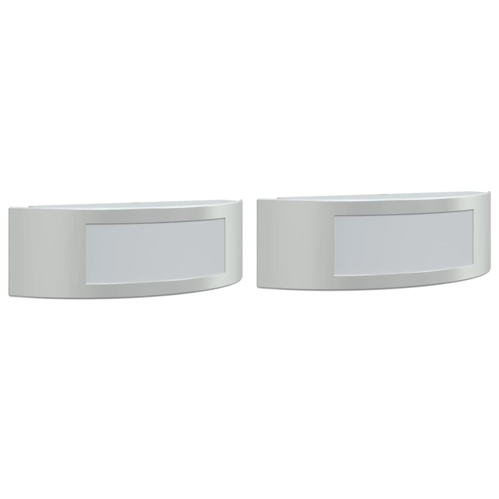 Vidaxx appliques d'extérieur 2 pcs acier inoxydable couleur argent