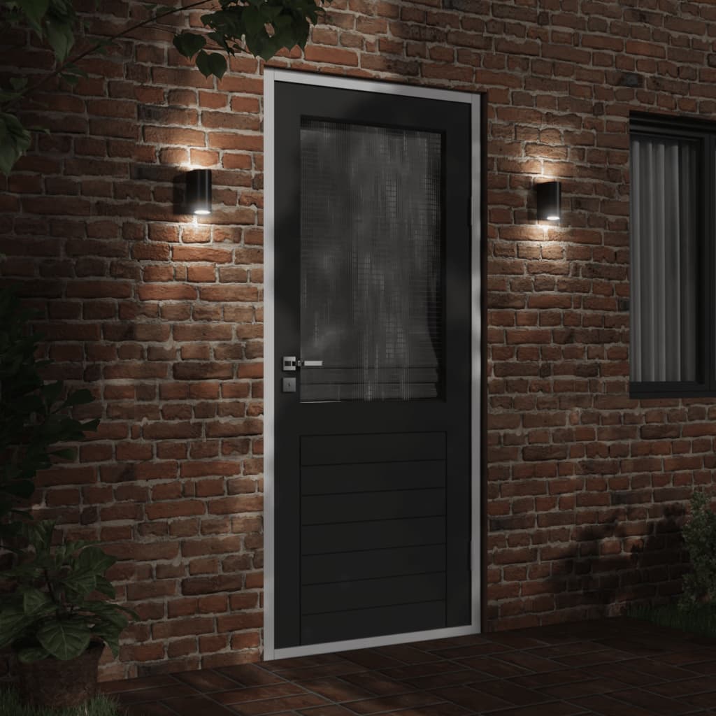 VidaXL appliques d'extérieur 2 pcs fonte d'aluminium noir
