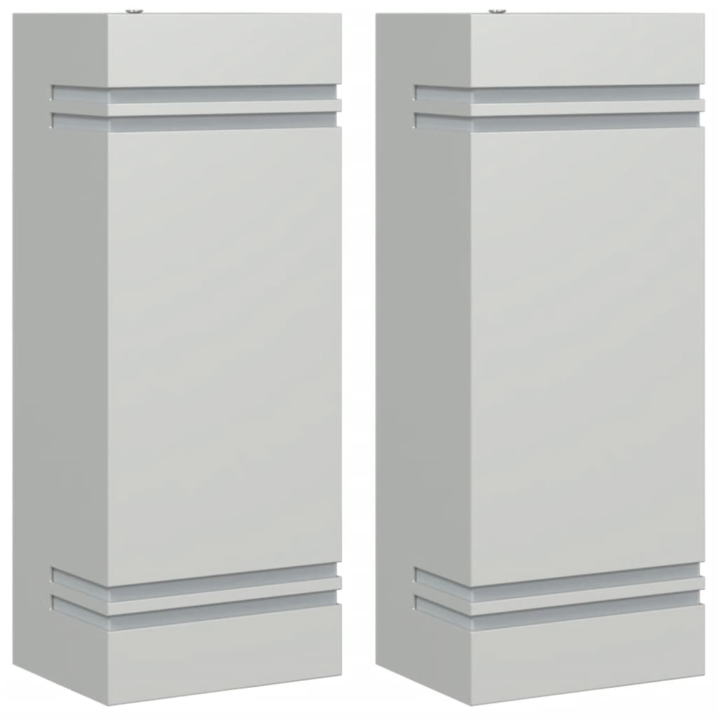 Vidaxx appliques d'extérieur 2 pcs acier inoxydable couleur argent