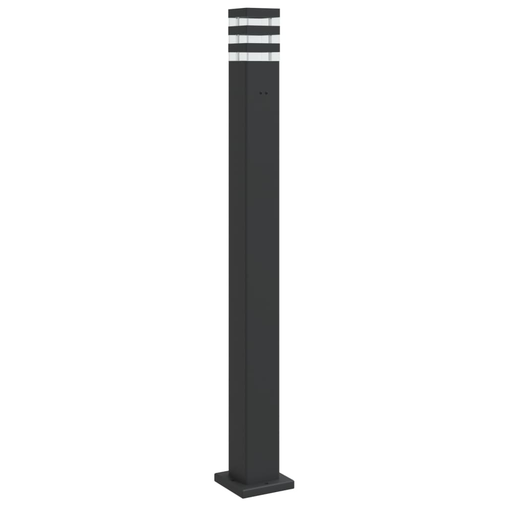 VidaXL lampadaire d'extérieur avec douille 110 cm aluminium noir