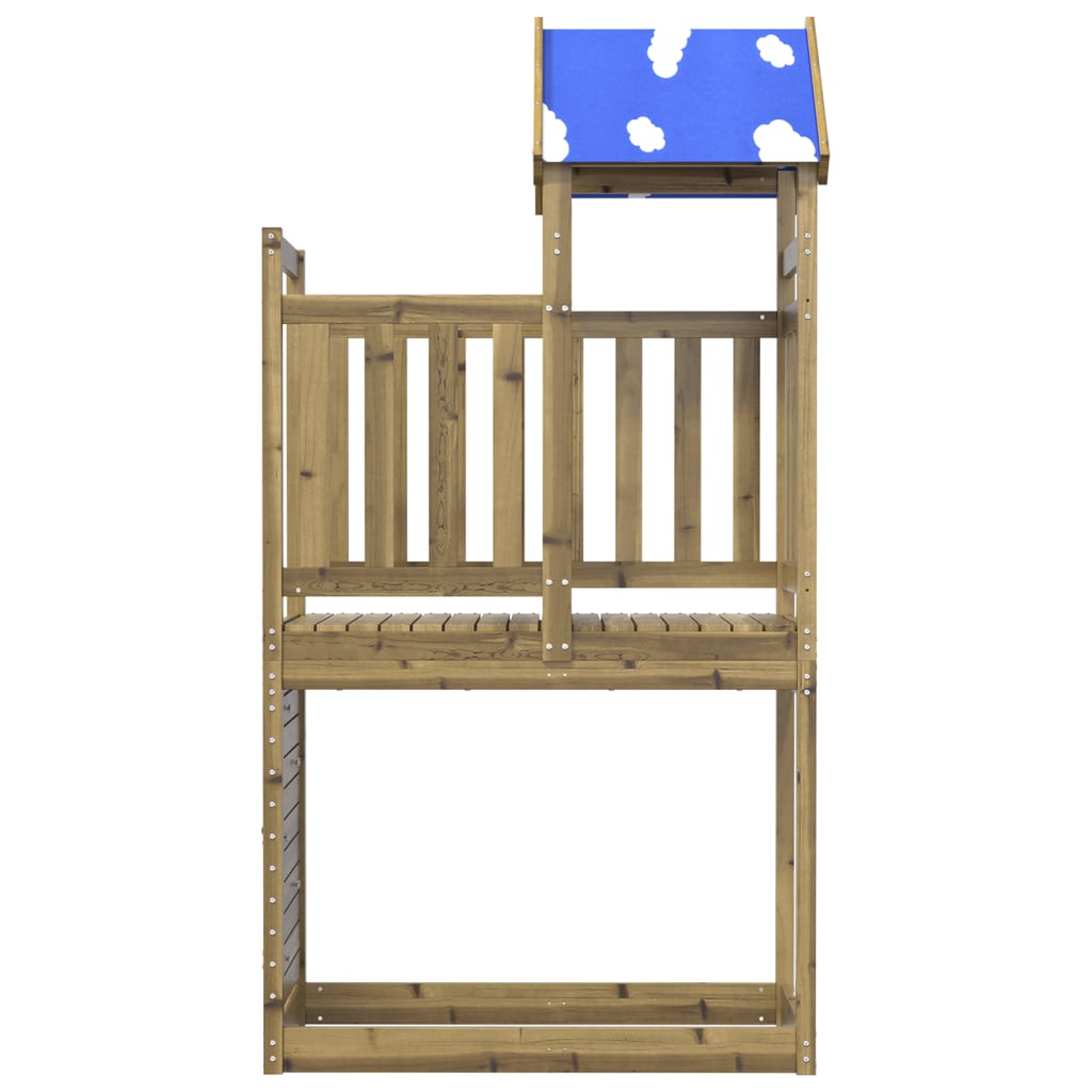 Tour de jeu Vidaxx avec paroi rocheuse 110,5x52,5x215 cm bois imprégné