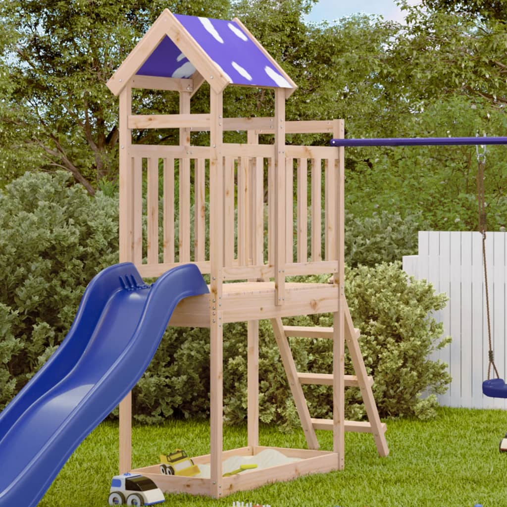 Tour de jeu Vidaxx avec échelle 110,5x52,5x215 cm en bois de pin massif