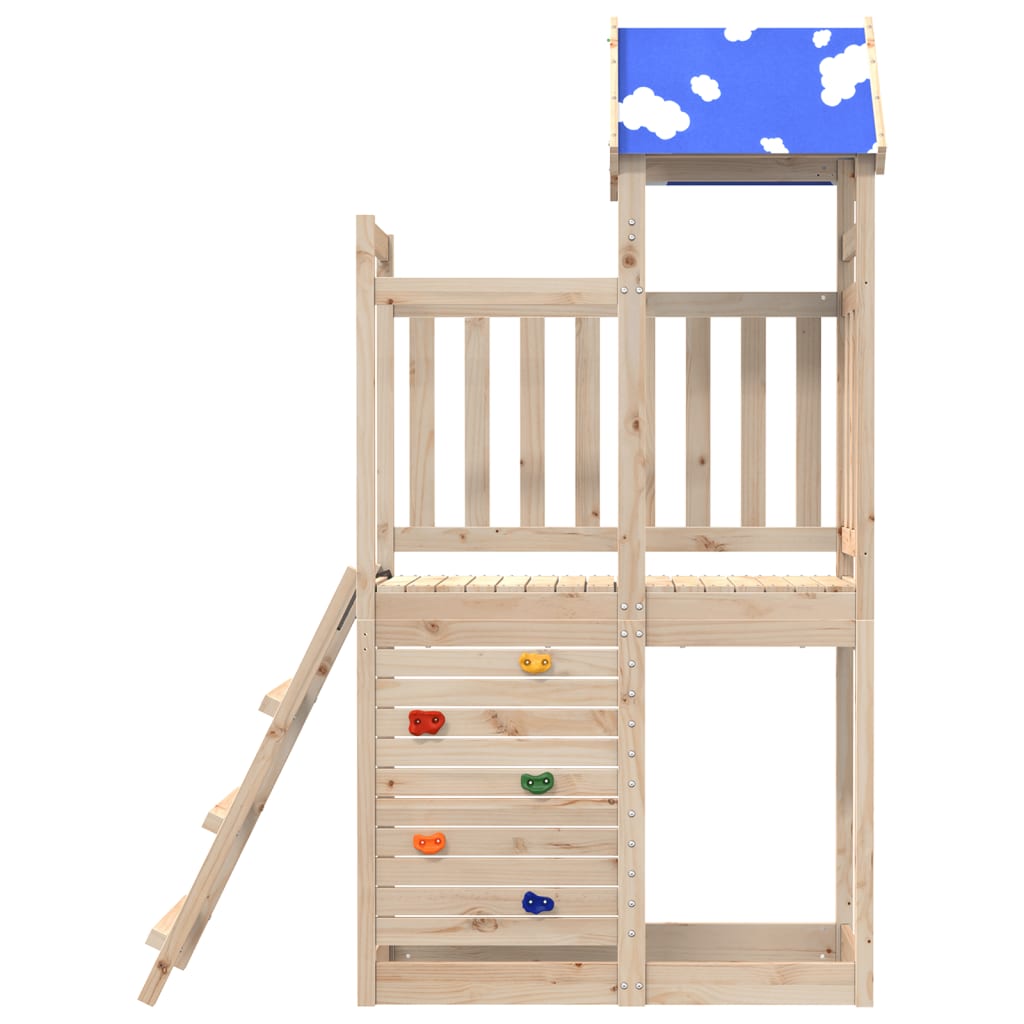 VidaXL Tour de jeu avec paroi rocheuse 110,5x52,5x215 cm Pin massif