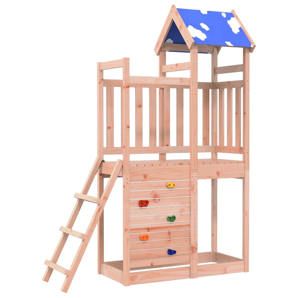 VidaXL Tour de jeu avec paroi rocheuse 110,5x52,5x215 cm Sapin de Douglas