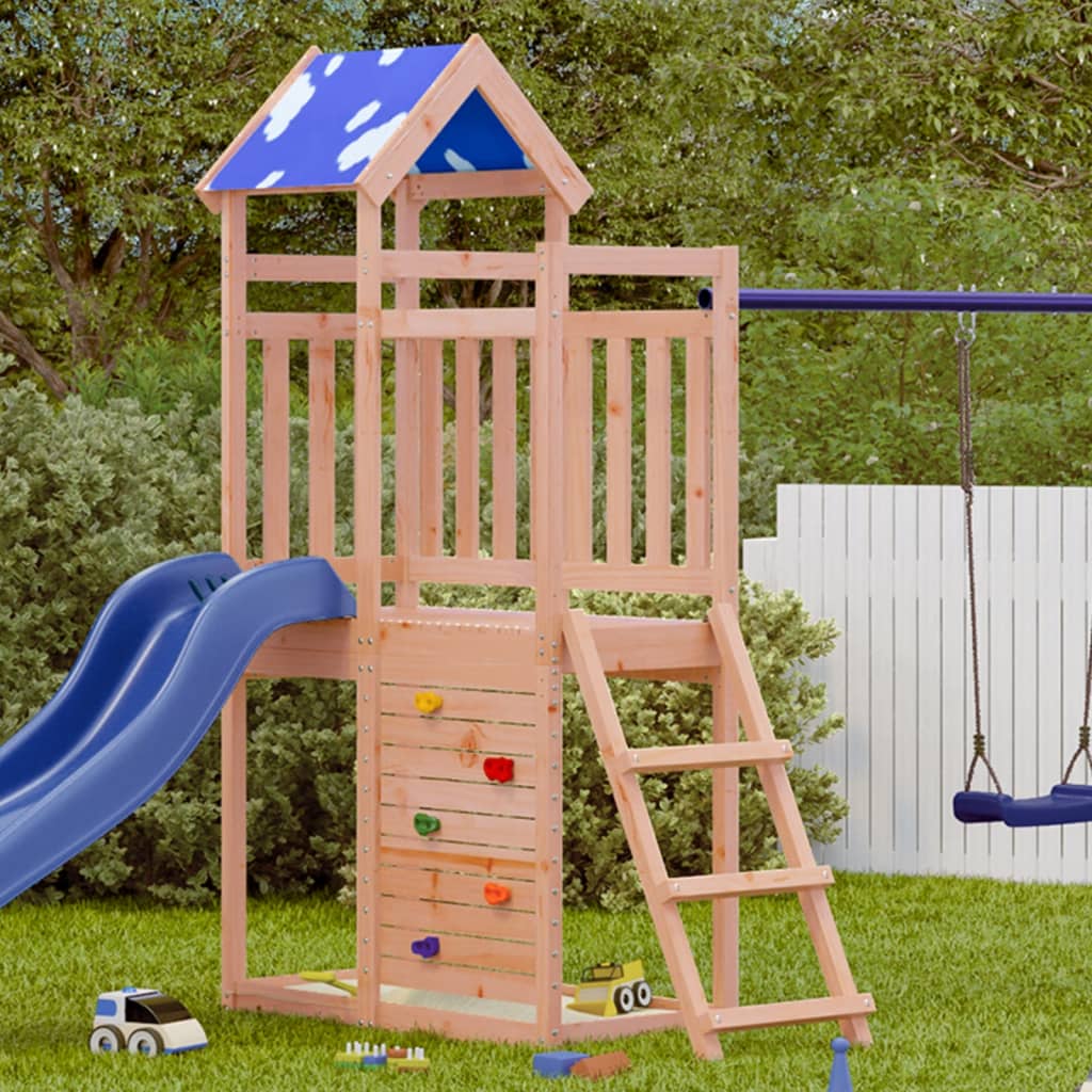 VidaXL Tour de jeu avec paroi rocheuse 110,5x52,5x215 cm Sapin de Douglas