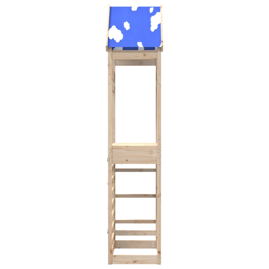 Tour de jeu Vidaxx avec mur d'escalade 85x52,5x265 cm en bois de pin massif
