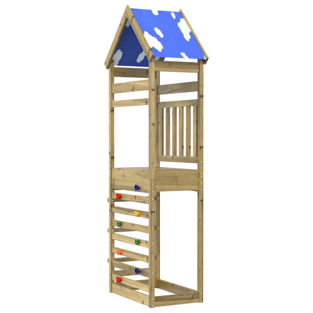 Tour de jeu Vidaxx avec mur d'escalade 85x52,5x265 cm bois imprégné
