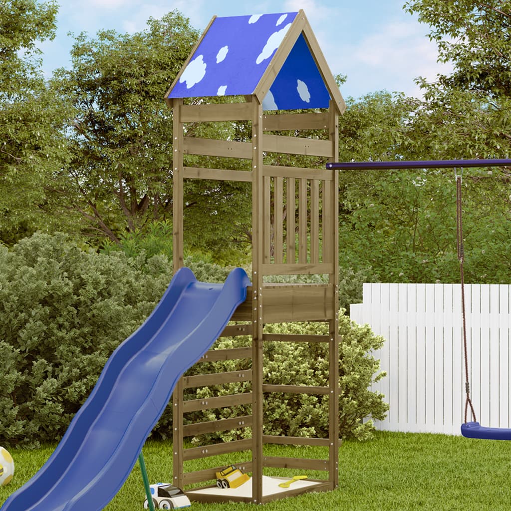 Tour de jeu Vidaxx avec mur d'escalade 85x52,5x265 cm bois imprégné