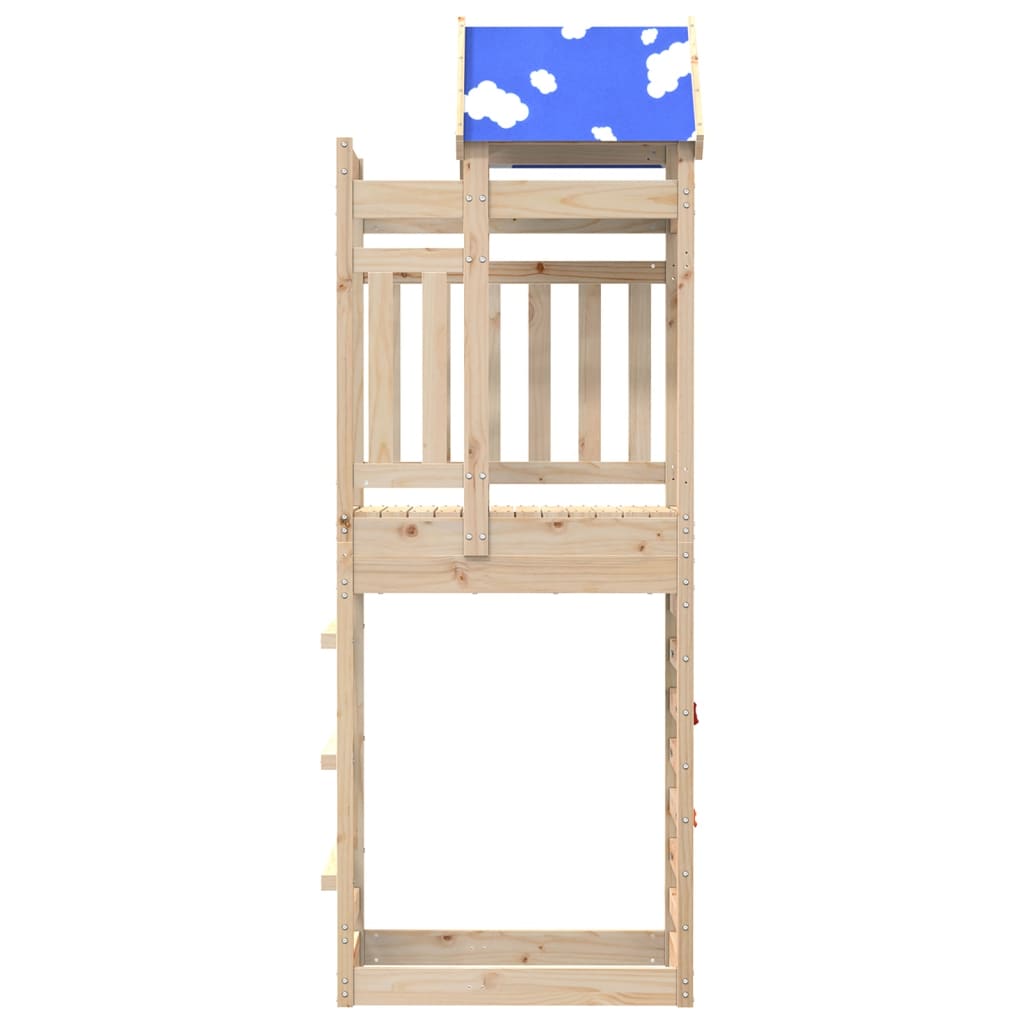 VidaXL Tour de jeu avec paroi rocheuse 85x52,5x239 cm bois de pin massif