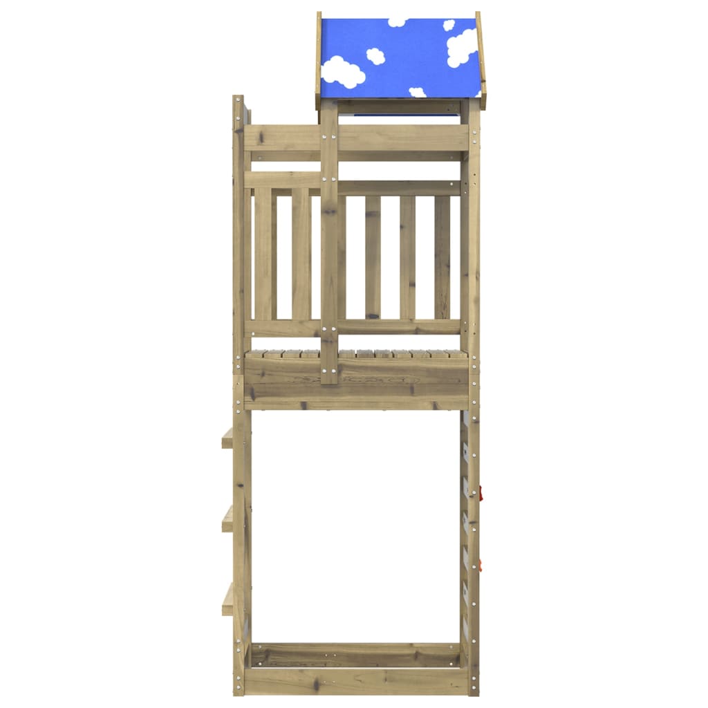 VidaXL Tour de jeu avec paroi rocheuse 85x52,5x239 cm Bois imprégné