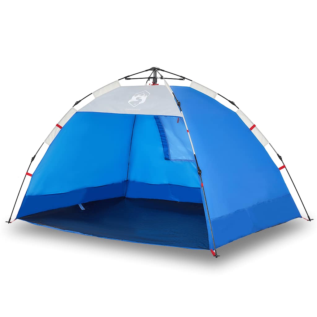 VidaXL tente de plage 2 personnes étanche à dégagement rapide bleu azur