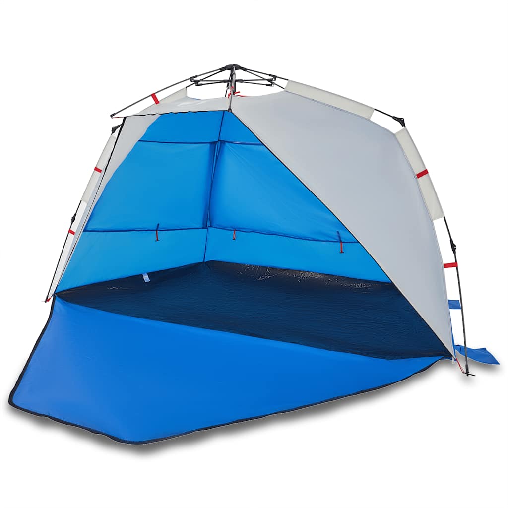 VidaXL tente de plage 3 personnes étanche à dégagement rapide bleu azur