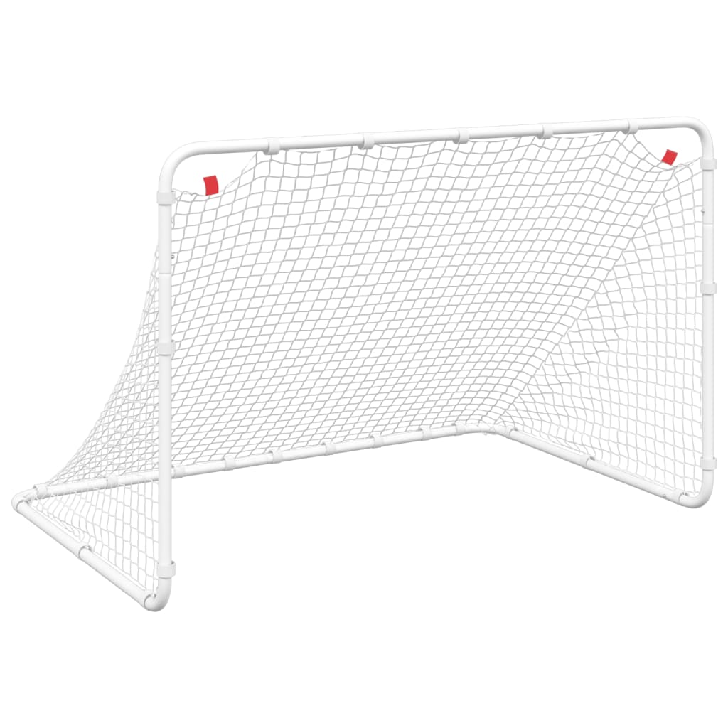 Vidaxx but de football blanc 122x81x81 cm acier