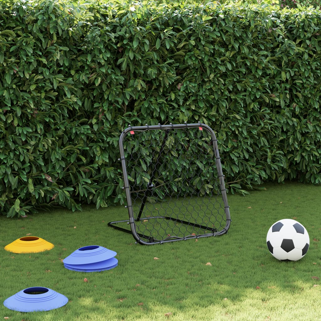 VidaXL rebondeur de football réglable 84x73x60-80 cm acier noir