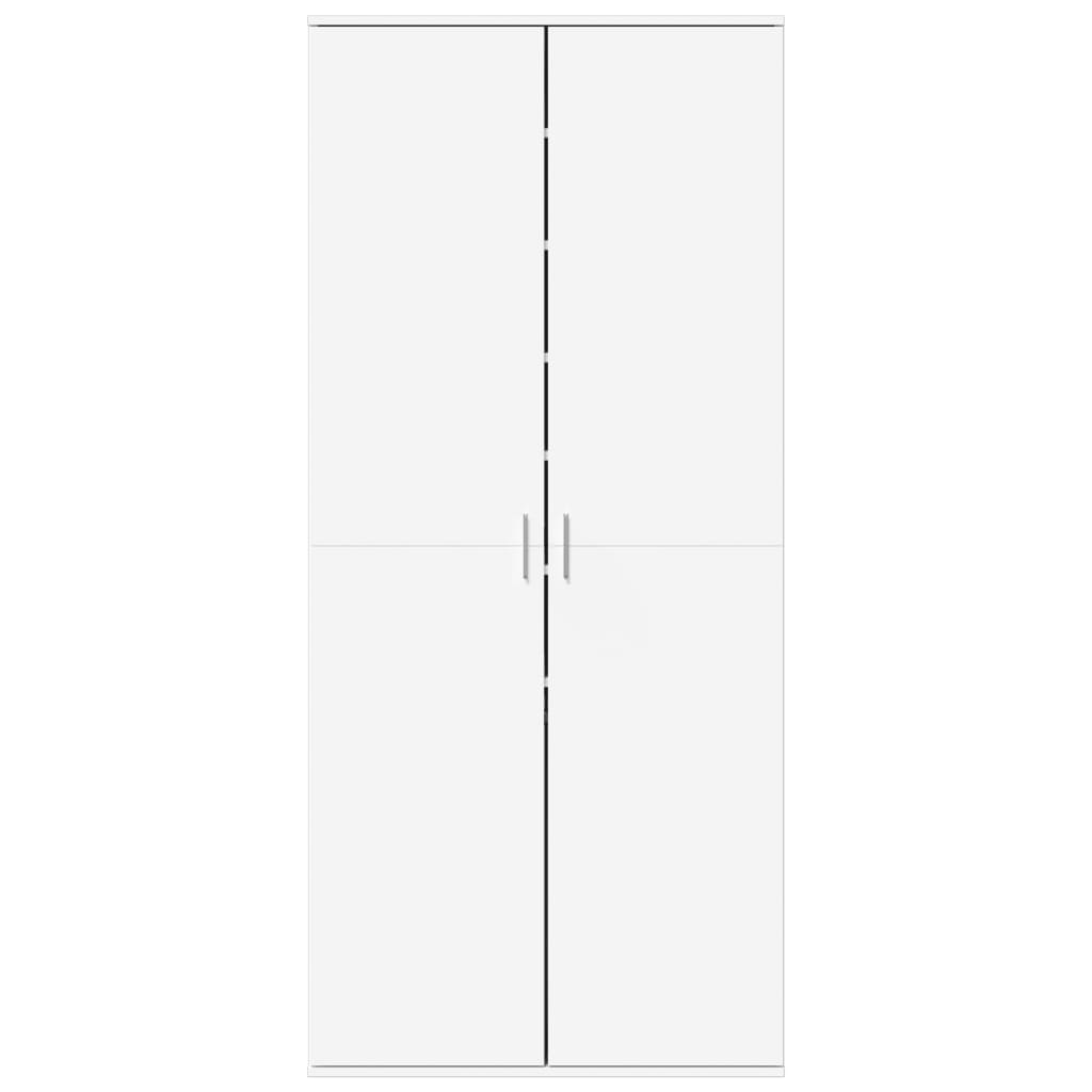 VidaXL Armoire à chaussures 80x39x178 cm bois d'ingénierie blanc