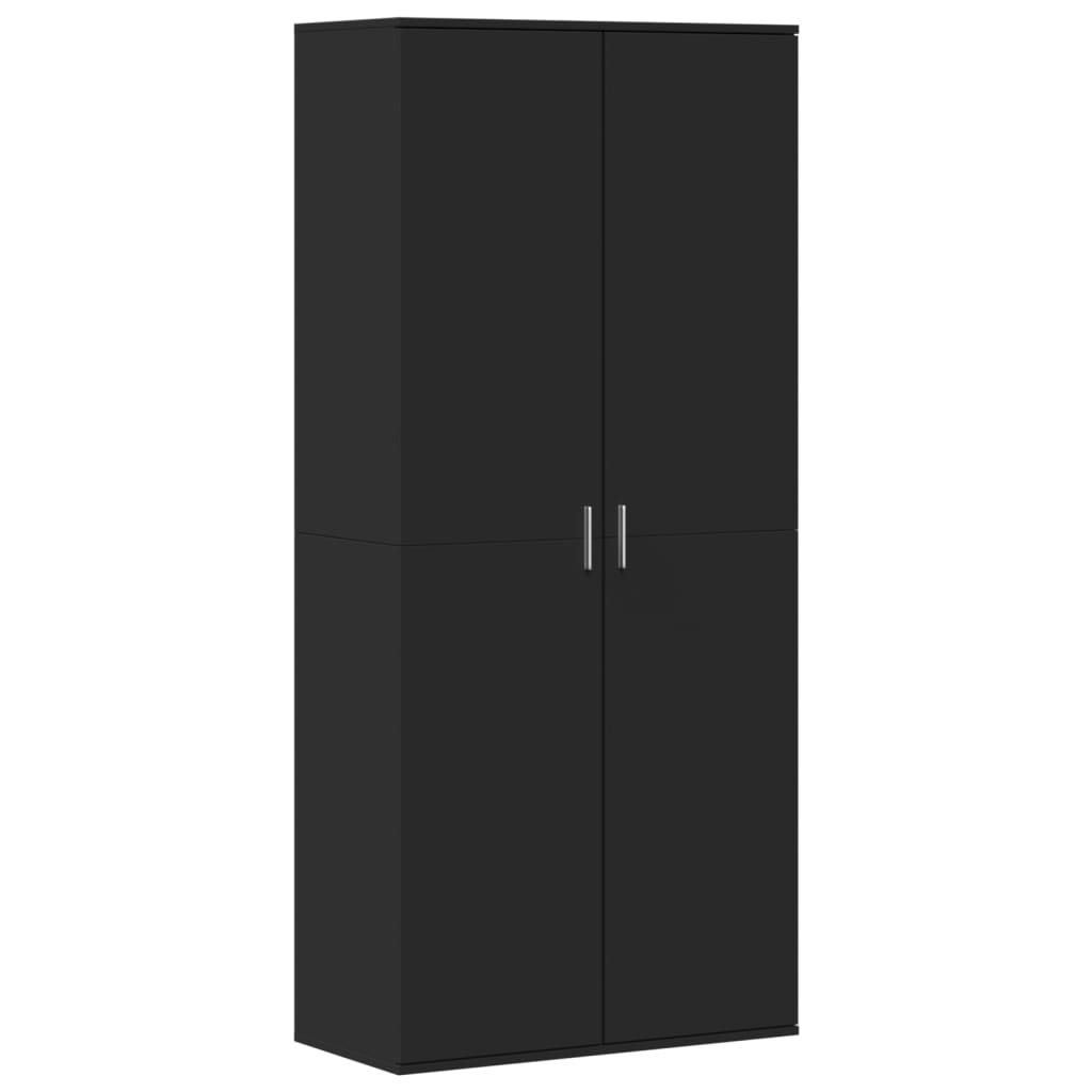 VidaXL Armoire à chaussures 80x39x178 cm aggloméré noir