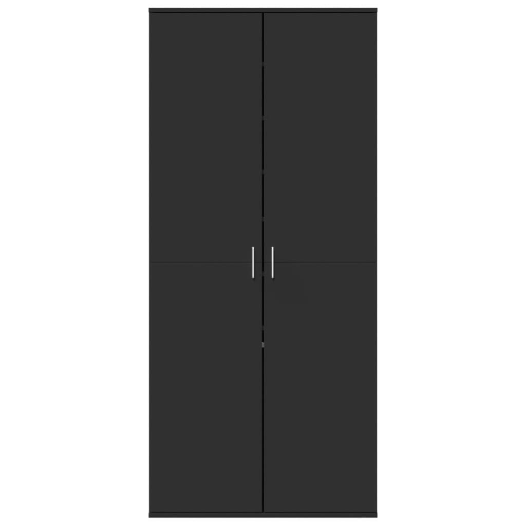 VidaXL Armoire à chaussures 80x39x178 cm aggloméré noir