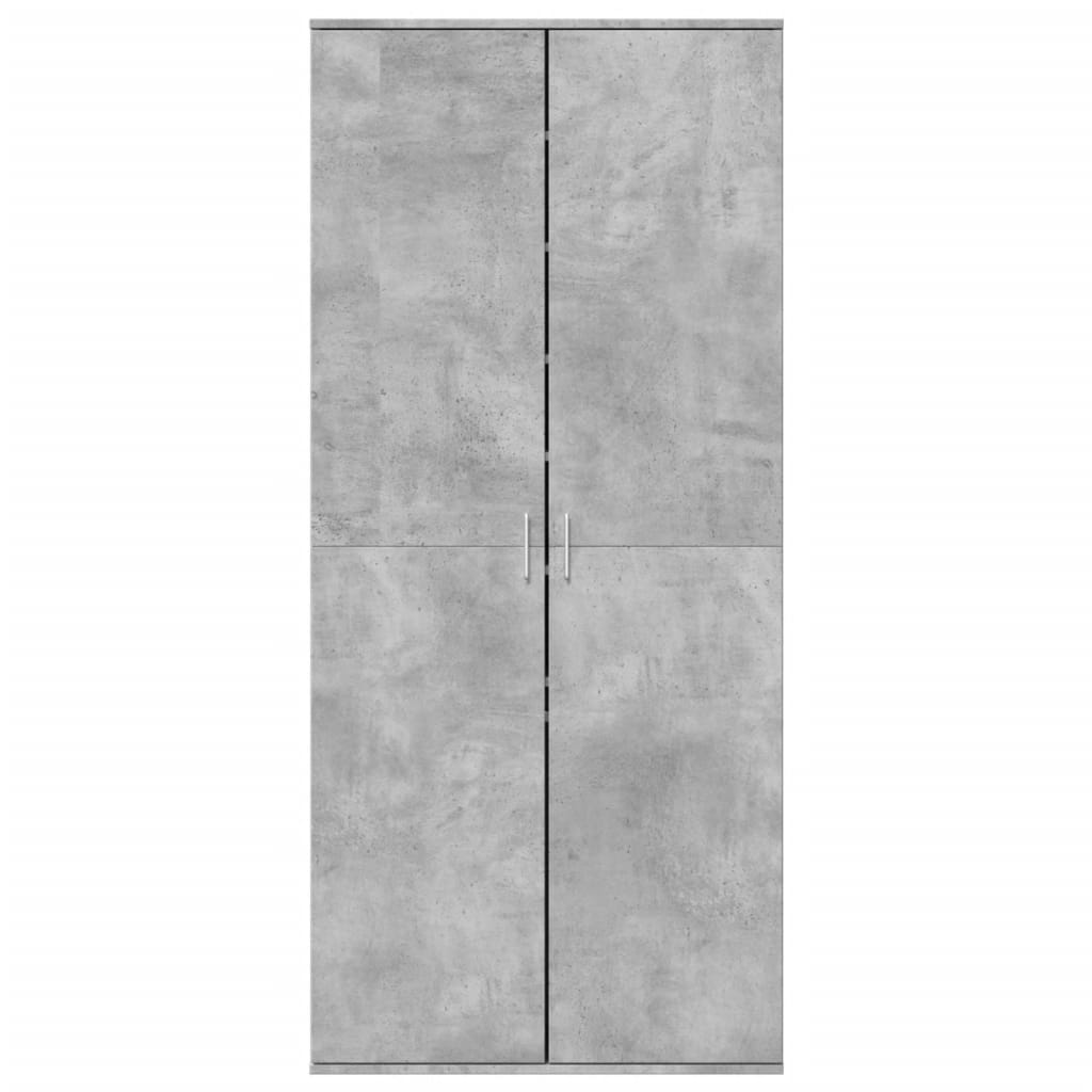 VidaXL Armoire à chaussures 80x39x178 cm aggloméré gris béton
