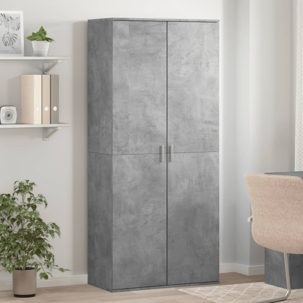 VidaXL Armoire à chaussures 80x39x178 cm aggloméré gris béton