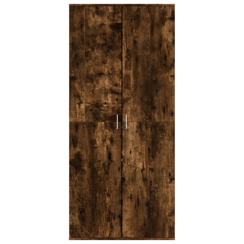VidaXL Armoire à chaussures 80x39x178 cm bois d'ingénierie, chêne fumé