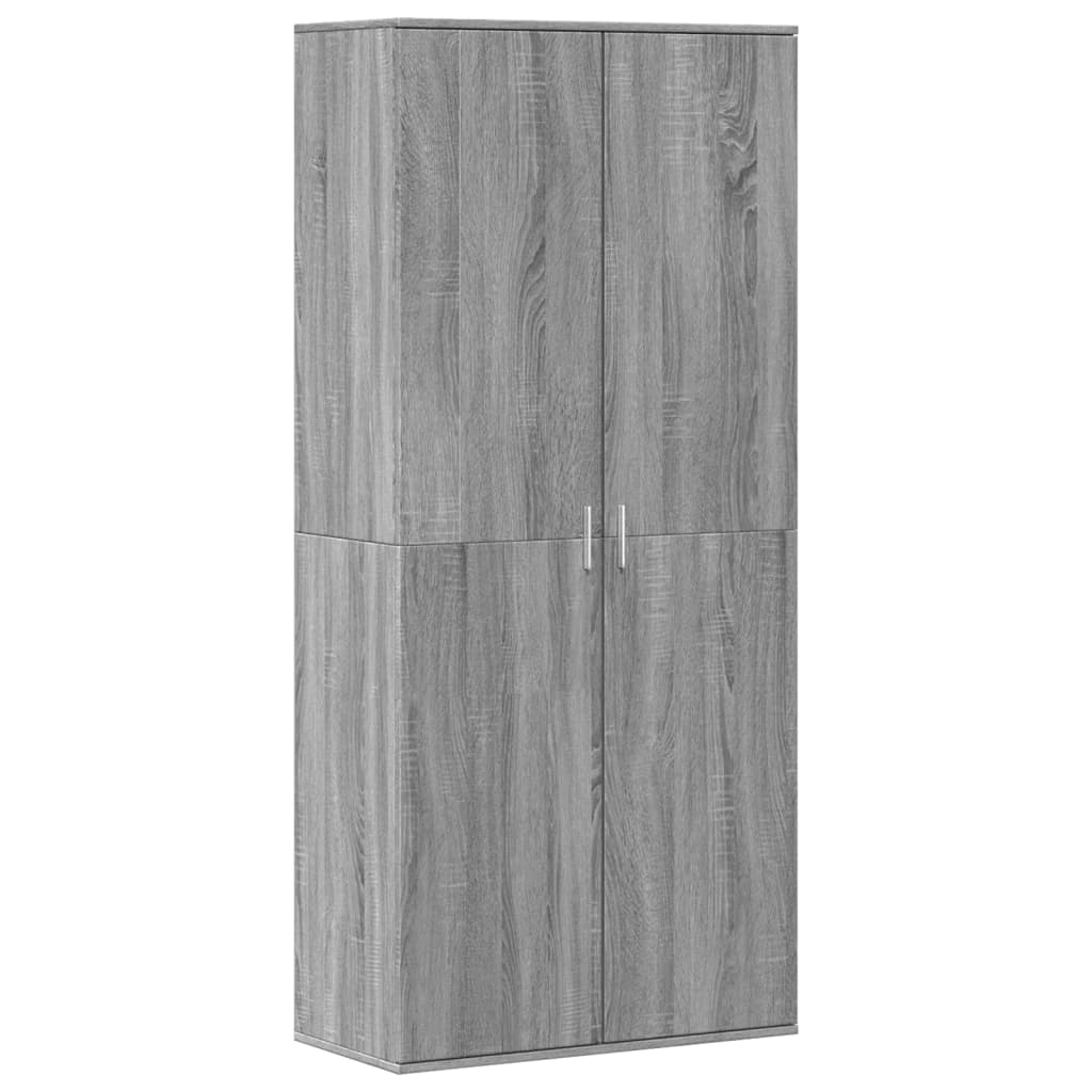 VidaXL Armoire à chaussures 80x39x178 cm bois d'ingénierie gris couleur chêne sonoma