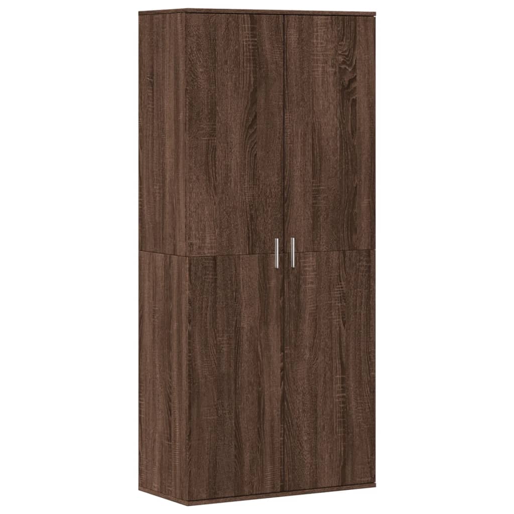 VidaXL Armoire à chaussures 80x39x178 cm bois fini couleur chêne marron