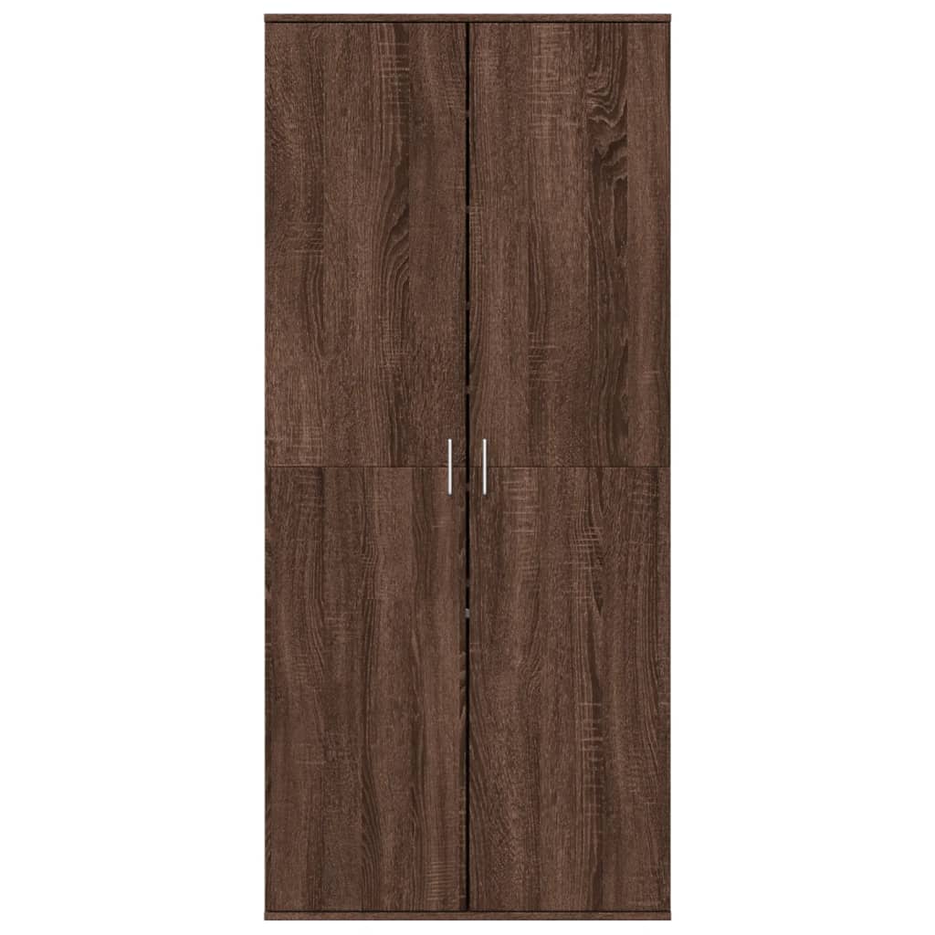 VidaXL Armoire à chaussures 80x39x178 cm bois fini couleur chêne marron