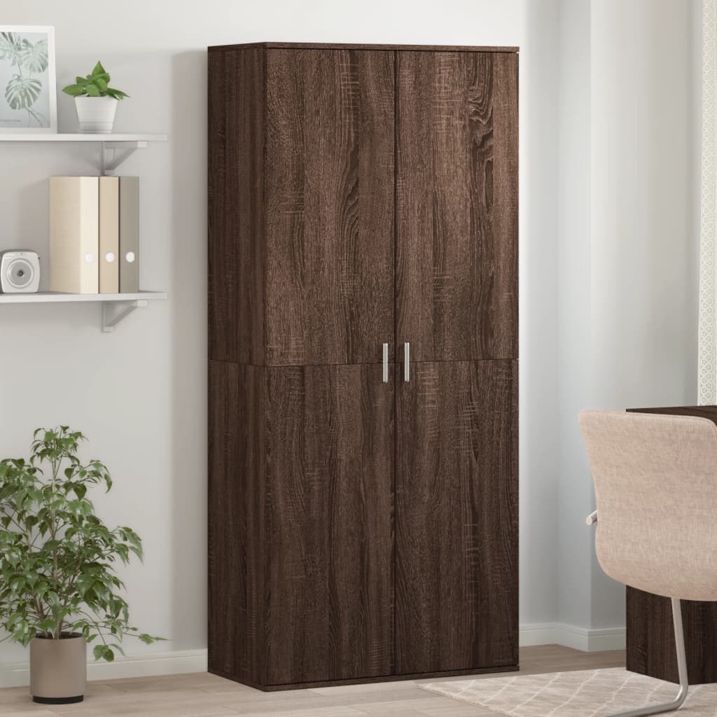 VidaXL Armoire à chaussures 80x39x178 cm bois fini couleur chêne marron