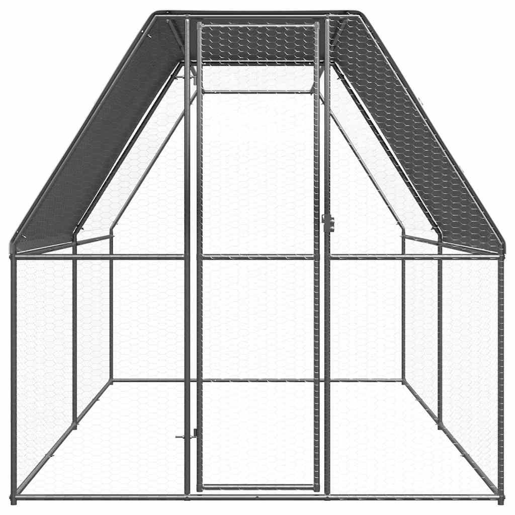 VidaXL Poulailler 2x4x2 m en acier galvanisé