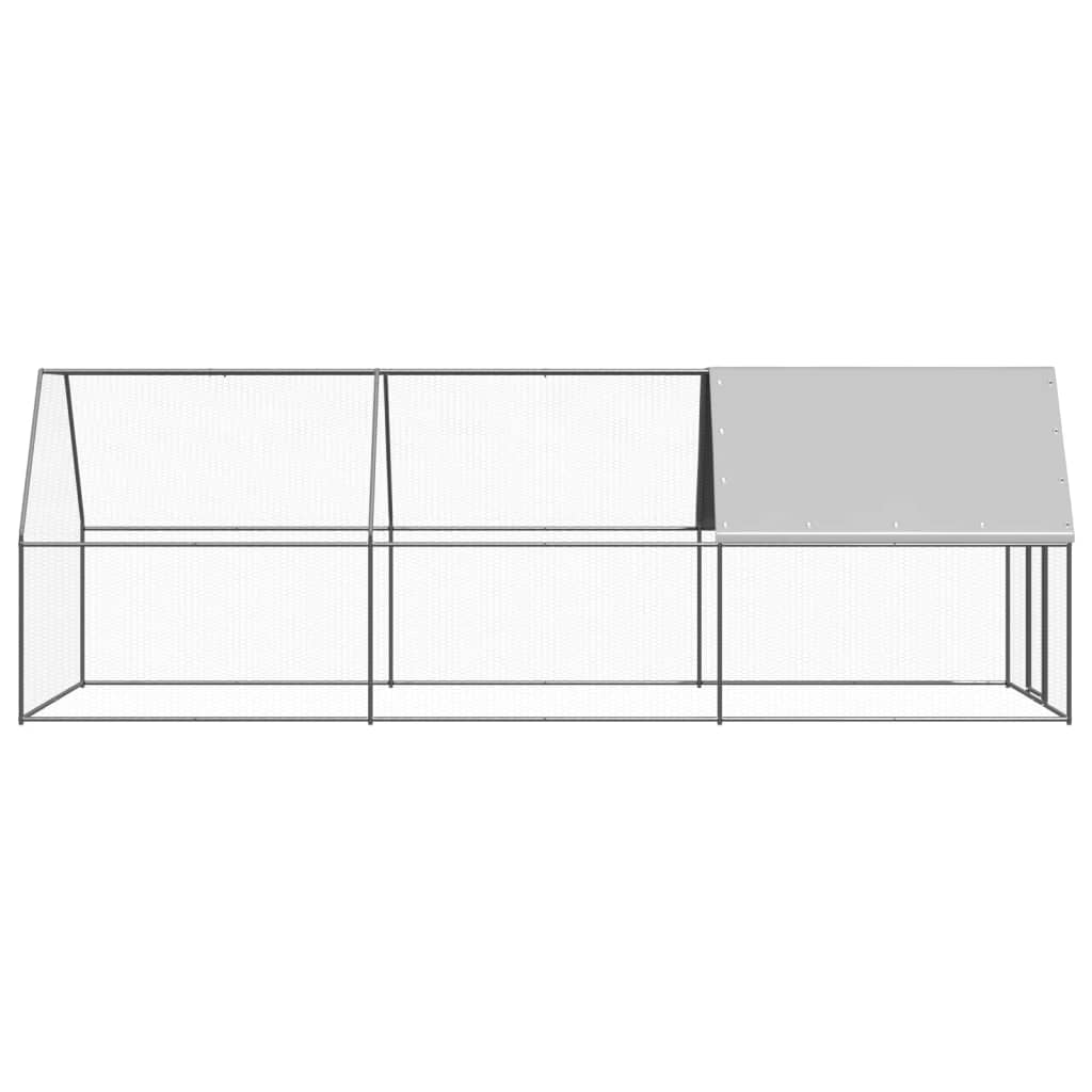 VidaXL Poulailler 2x6x2 m en acier galvanisé