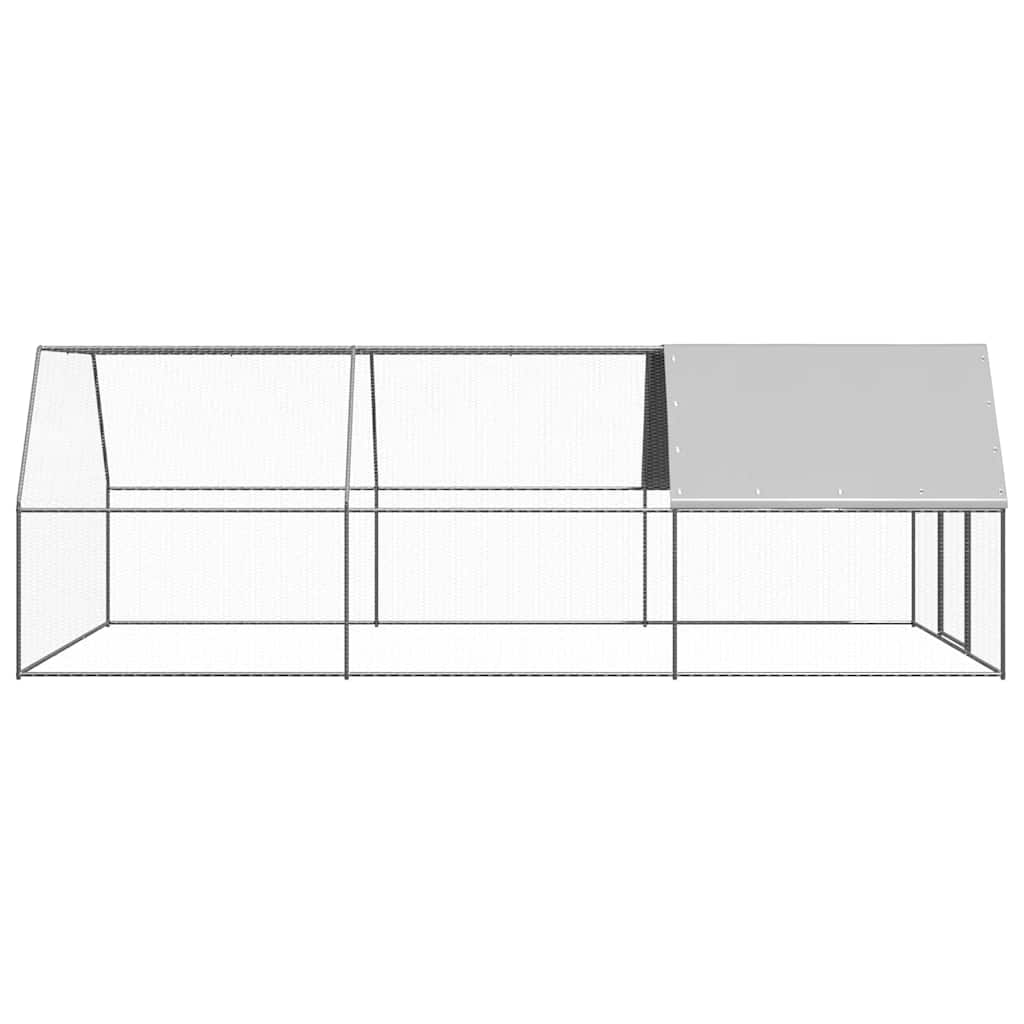 VidaXL Poulailler 3x6x2 m en acier galvanisé