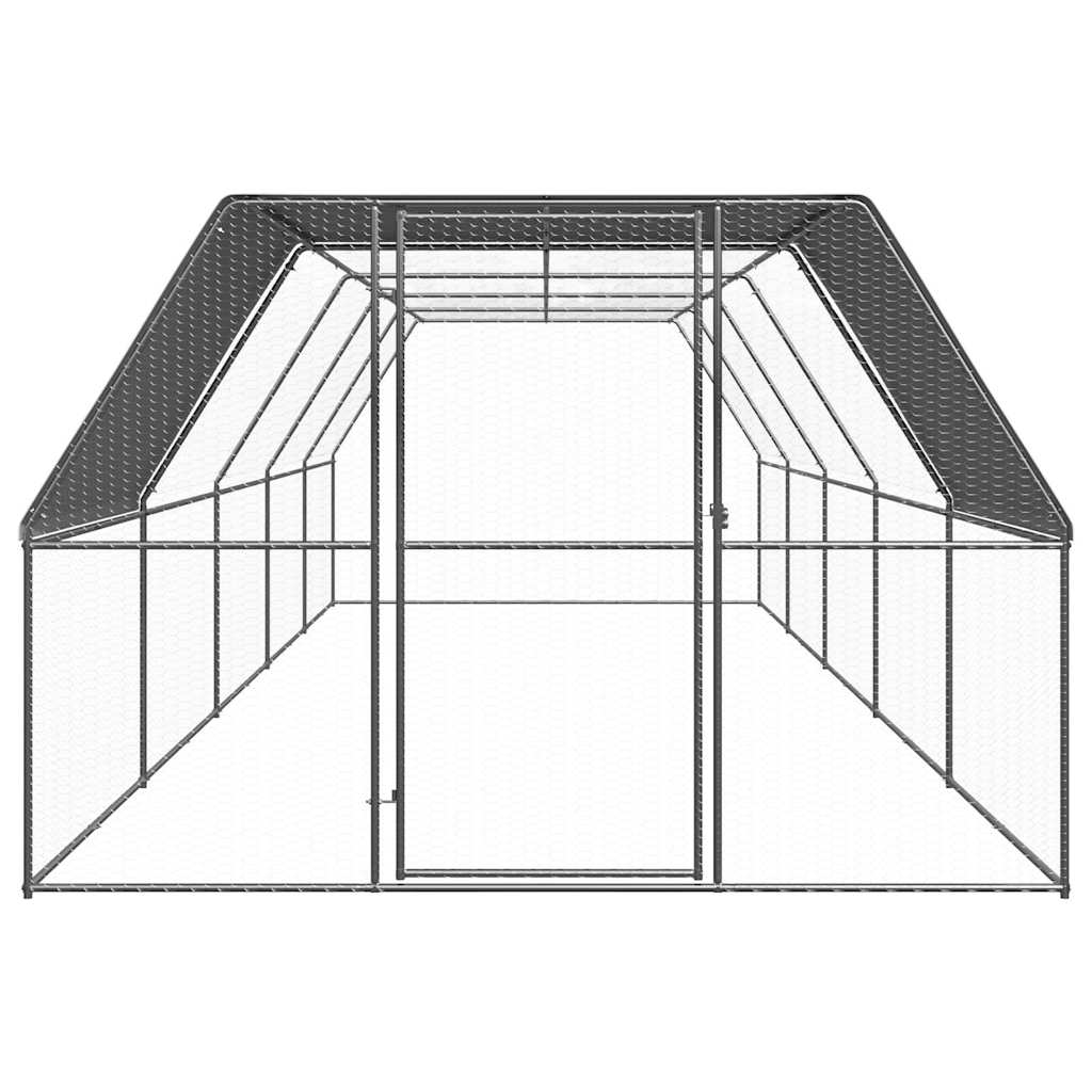 VidaXL Poulailler 3x10x2 m en acier galvanisé